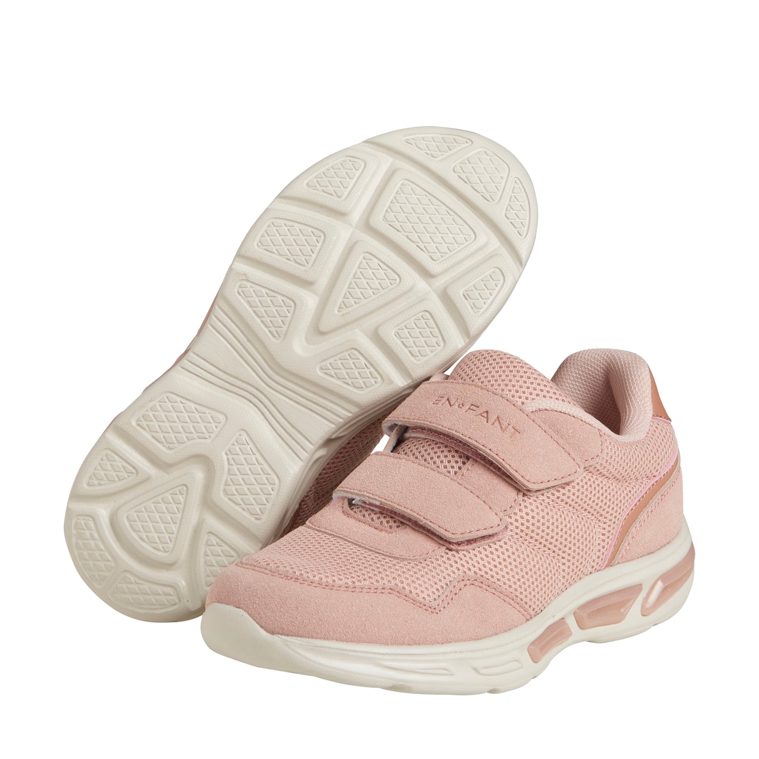 EN FANT letvægts sneakers med velcro og lys - Misty Rose - sko - MamaMilla