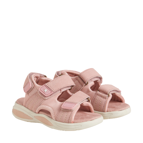 EN FANT letvægts sandaler med velcro og lys - Misty Rose - sko - MamaMilla