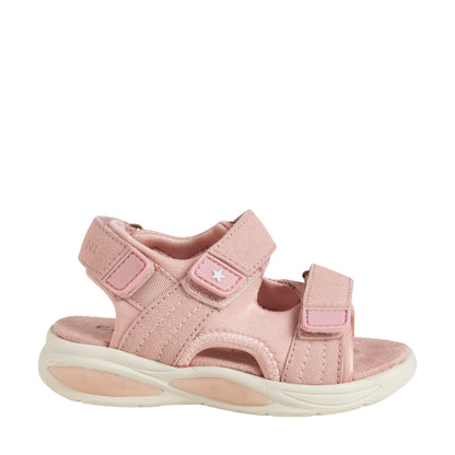 EN FANT letvægts sandaler med velcro og lys - Misty Rose - sko - MamaMilla