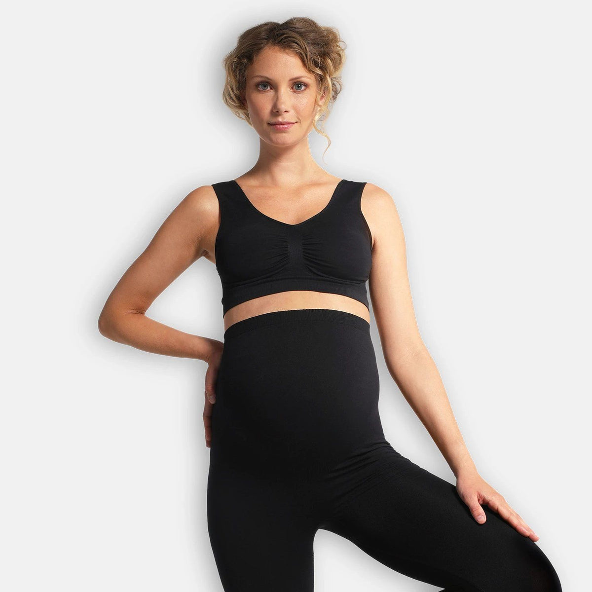Carriwell Sømløs graviditets BH - Sort - Graviditetstøj - MamaMilla