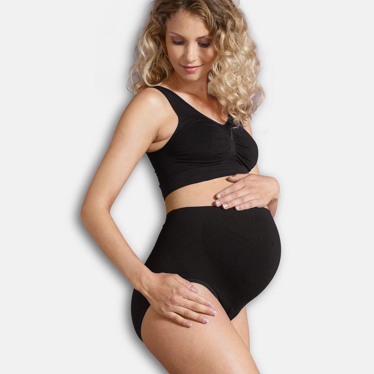 Carriwell trusser med støtte til gravide - Sort - Graviditetstøj - MamaMilla