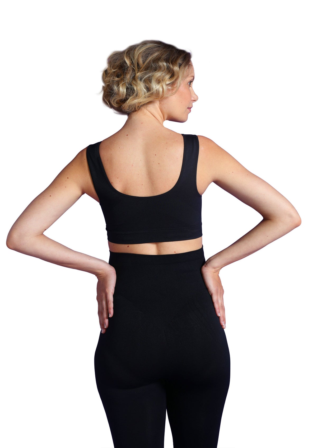 Carriwell leggings til gravide med support - 3/4 længde - Sort - Graviditetstøj - MamaMilla