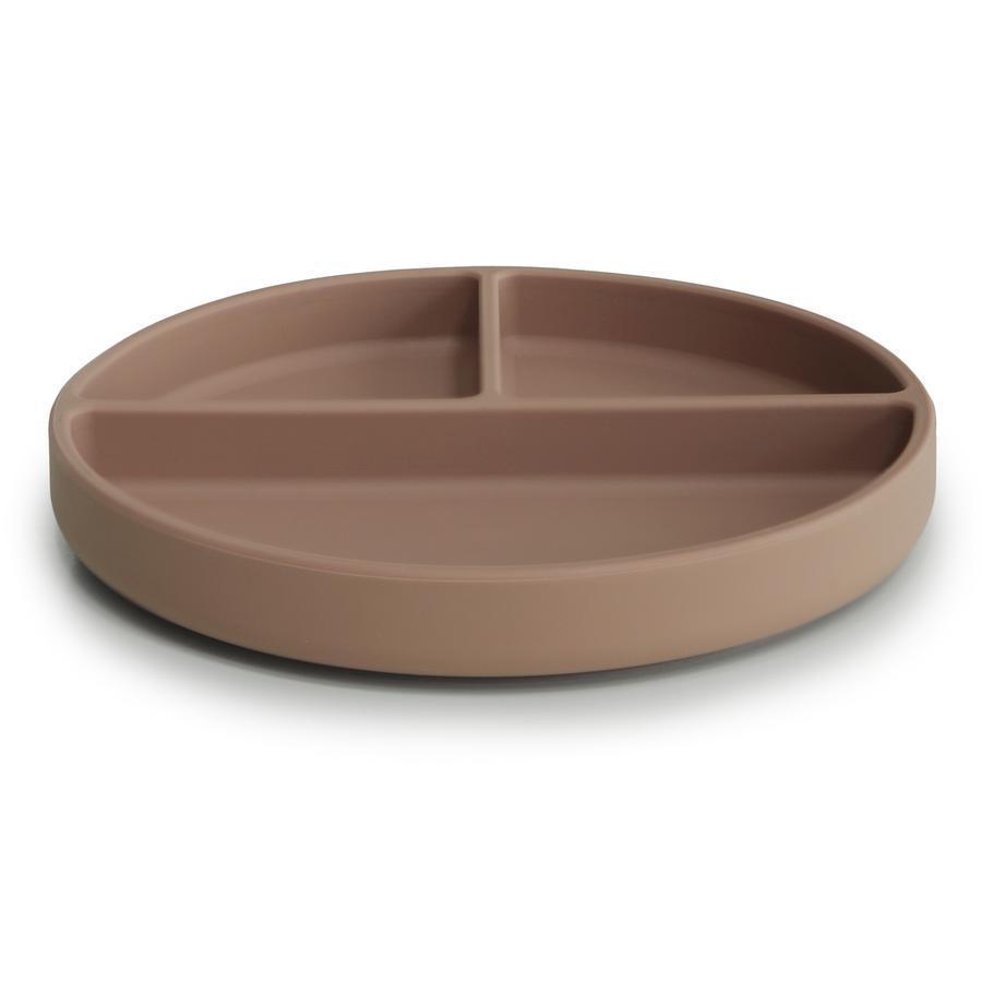 Mushie - Silicone Suction Plate - Natural - Spise-service - MamaMilla
