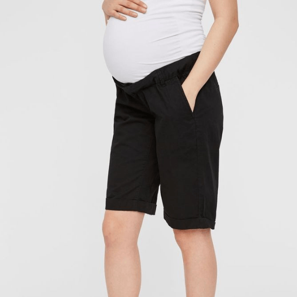 Mamalicious vente bermudashorts - Sort - Graviditetstøj - MamaMilla