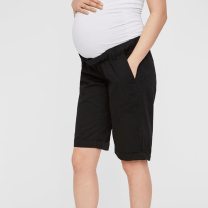 Mamalicious vente bermudashorts - Sort - Graviditetstøj - MamaMilla