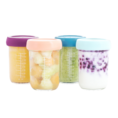 Babymoov glasbøtter (4 stk) - 240ml - Grød - MamaMilla