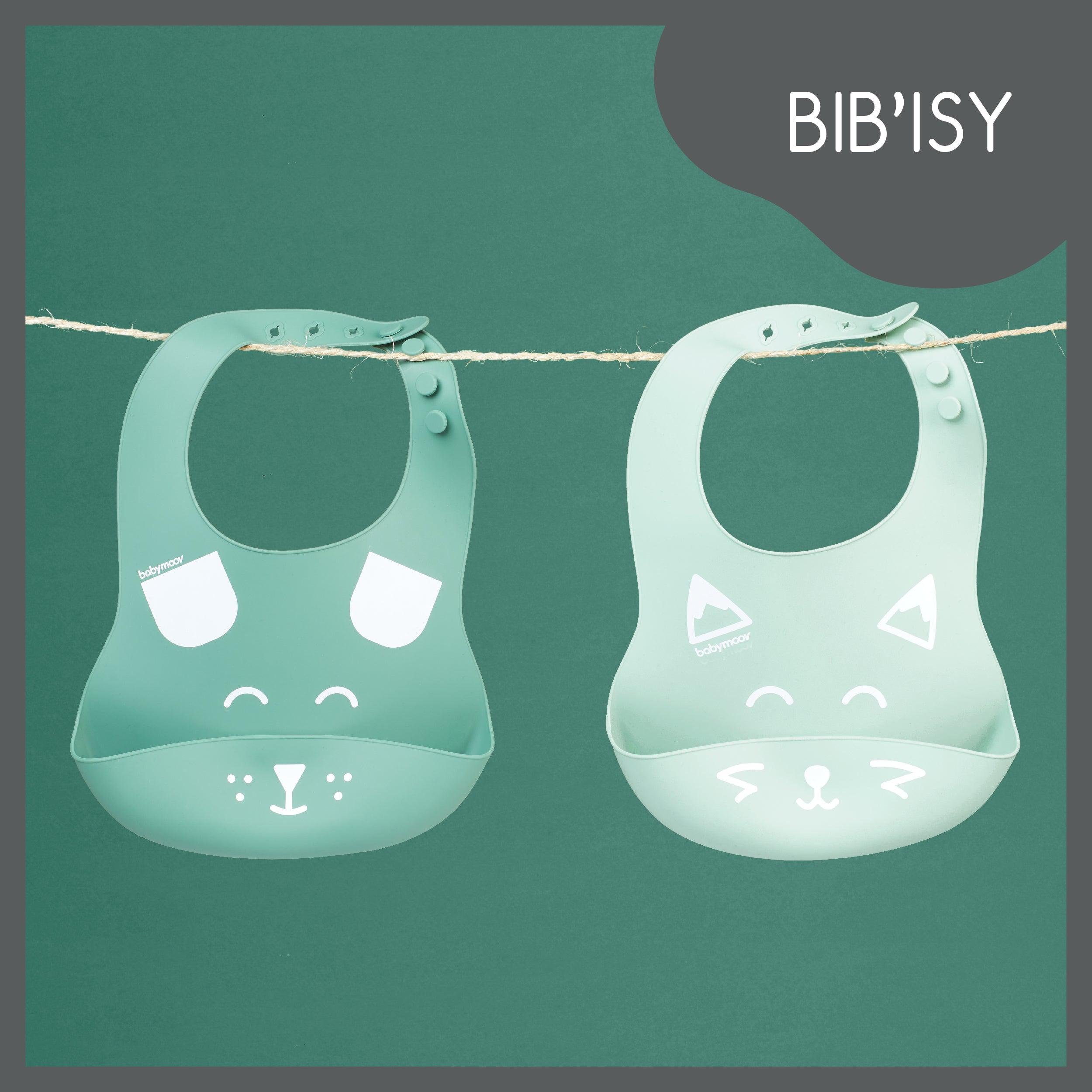 Babymoov silikone hagesmæk 2-pack - Grøn - hagesmæk - MamaMilla
