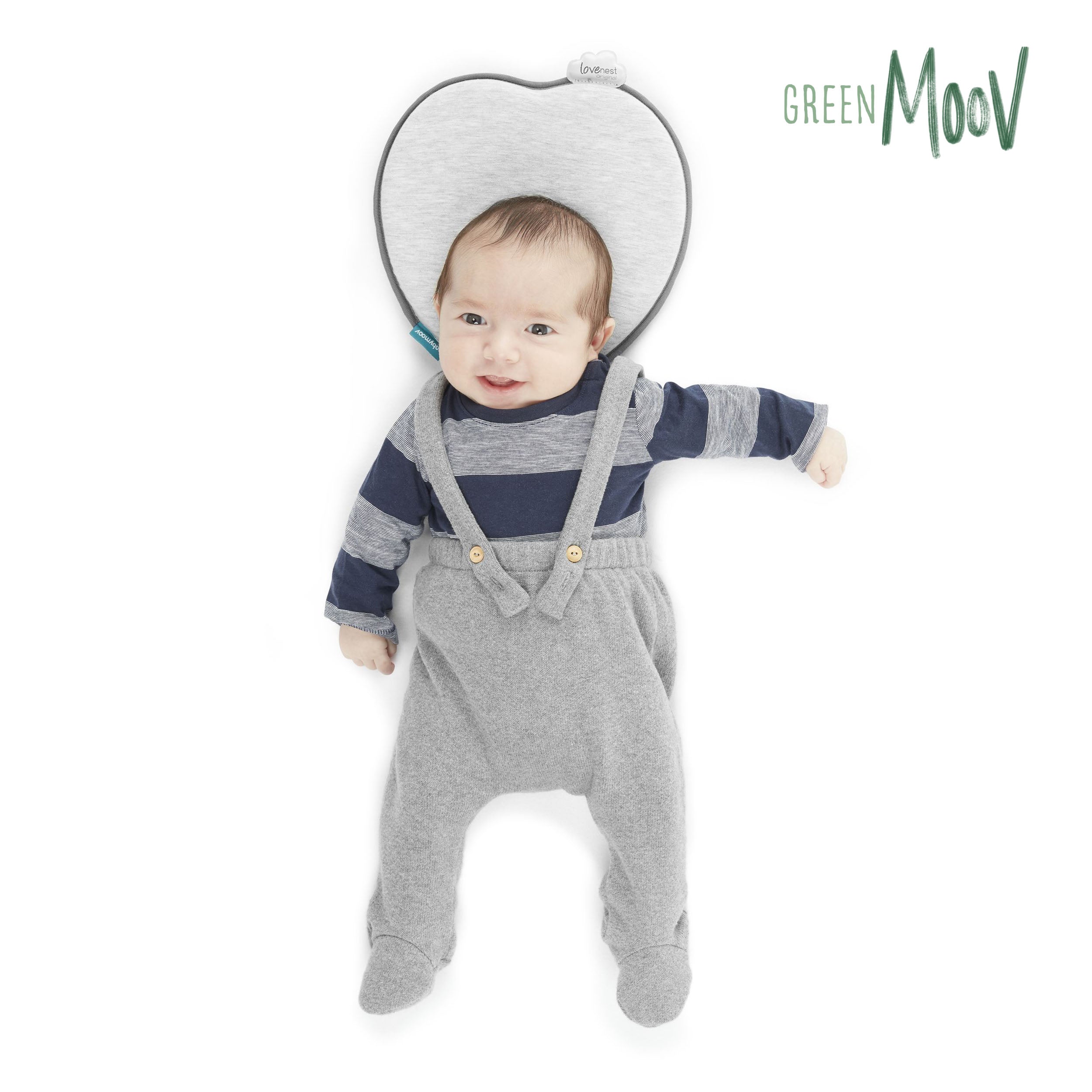 Babymoov Ergonomisk Babypude (Lovenest) - Grå (0-4m) - Babyhovedpude - MamaMilla