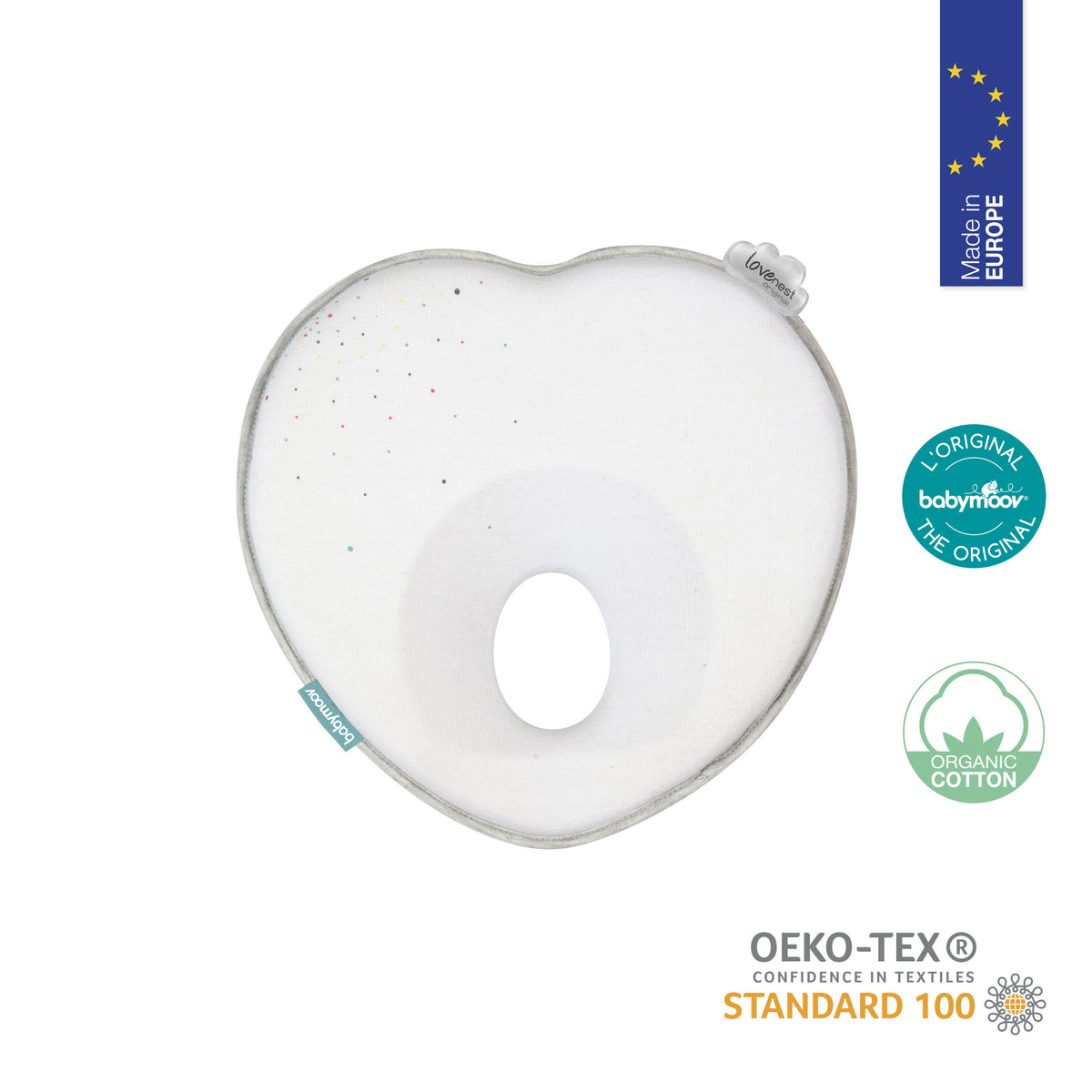 Babymoov Ergonomisk babypude - Hvid - babyhovedpude - MamaMilla
