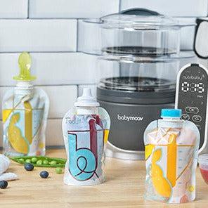 Babymoov Genanvendelige klemposer FOODI - 20 stk. - Grød - MamaMilla