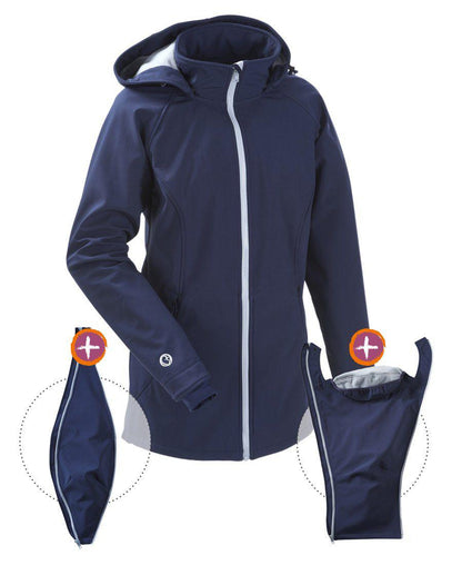 Mamalila 4i1 softshell bære- og graviditetsjakke også til rygbæring - Navy ice - Jakke - MamaMilla