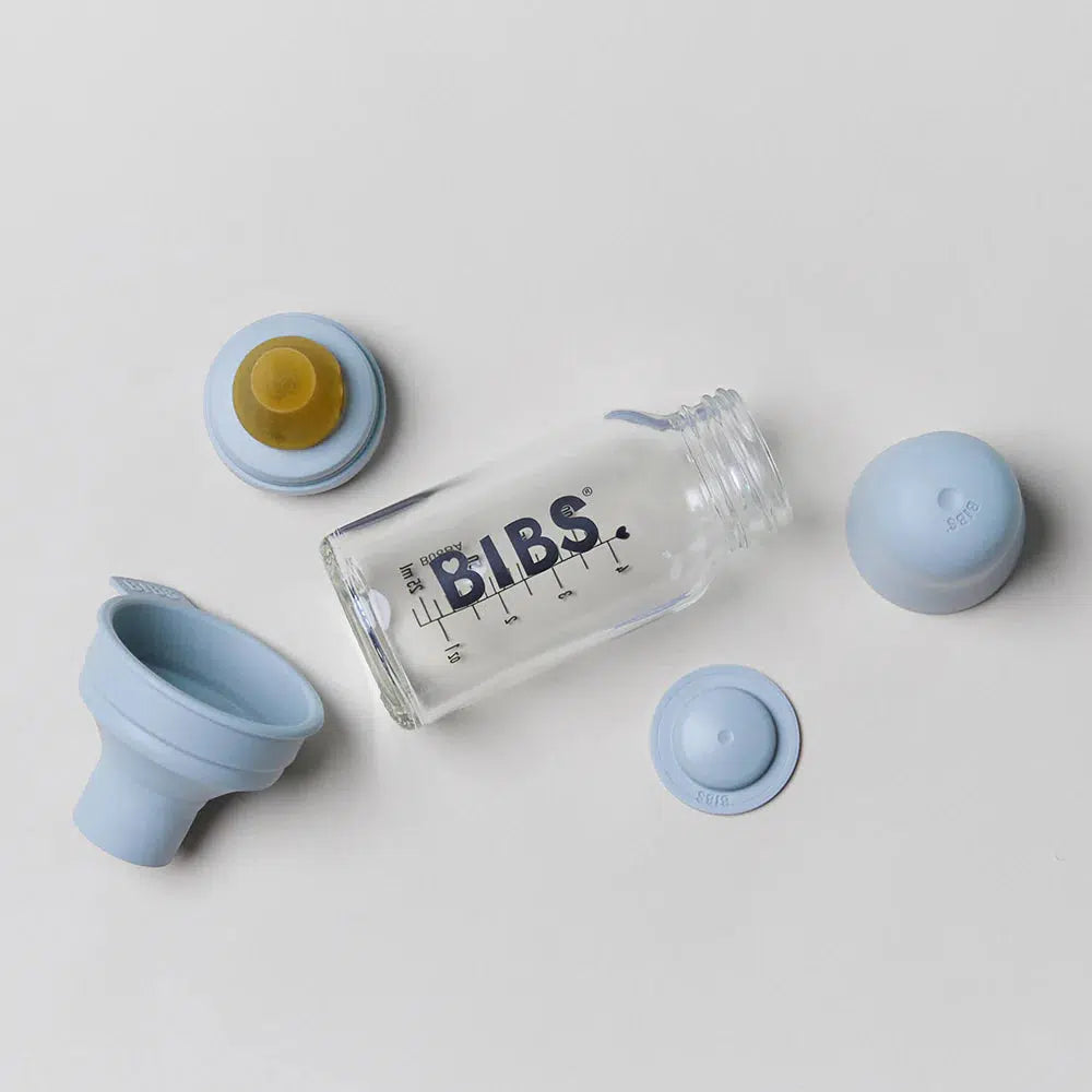 Bibs glas sutteflaske - Latex - 110 ml. - Cloud - Flaskebarn - MamaMilla
