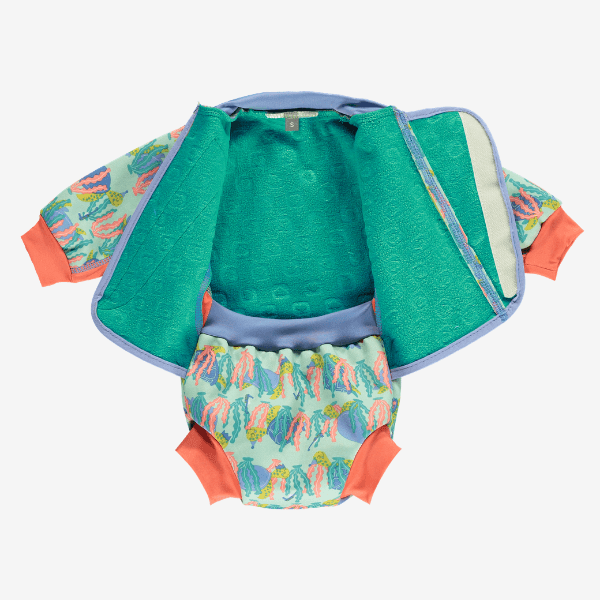 Close let foret babysvømmedragt med badeble - Baby Cosy Suit - Skildpadder - Badetøj - MamaMilla