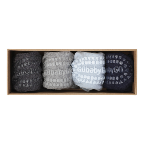 GoBabyGo bambus sokker 4 pack - Blue/Grey - sokker - MamaMilla