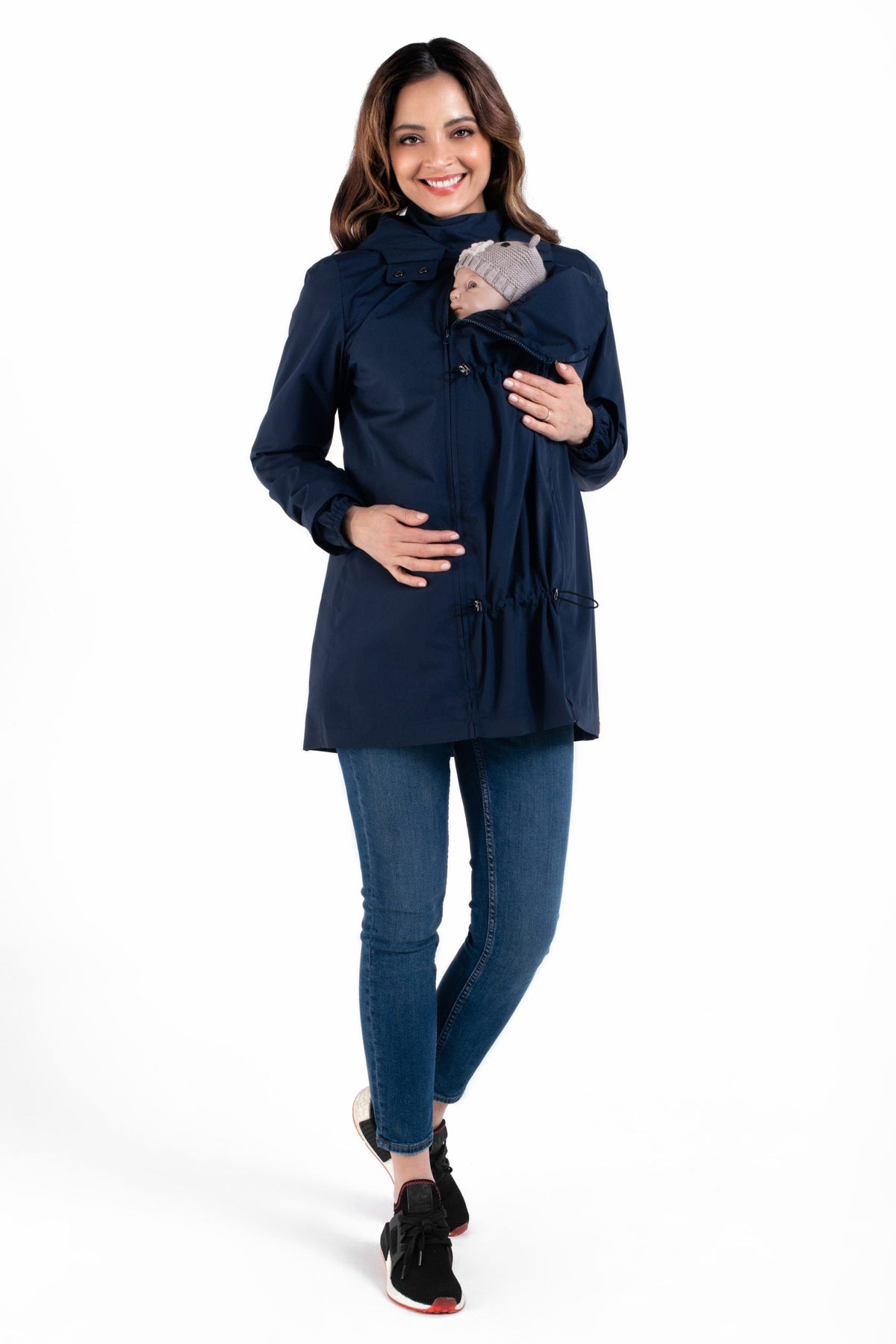 Wombat &amp; Co. overgangsjakke til gravide/bærejakke - Navy - bærejakke - MamaMilla