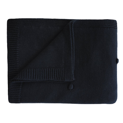 Mushie babytæppe - Dark Navy - Babytæppe - MamaMilla