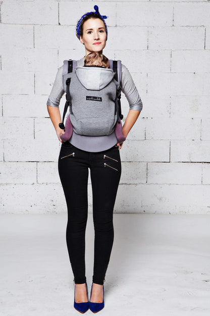 Love radius bæresele inkl. babyindsats - Hoodie carrier - Mørkegrå/Flanel Grey - bæresele - MamaMilla