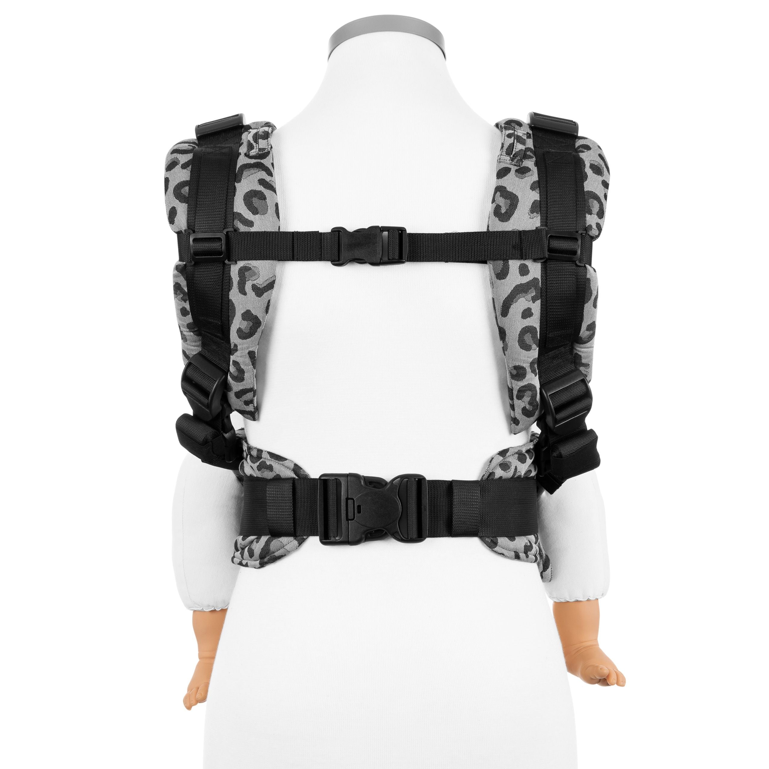 Fidella Fusion Fullbuckle Bæresele - Leopard Silver - Baby - bæresele - MamaMilla