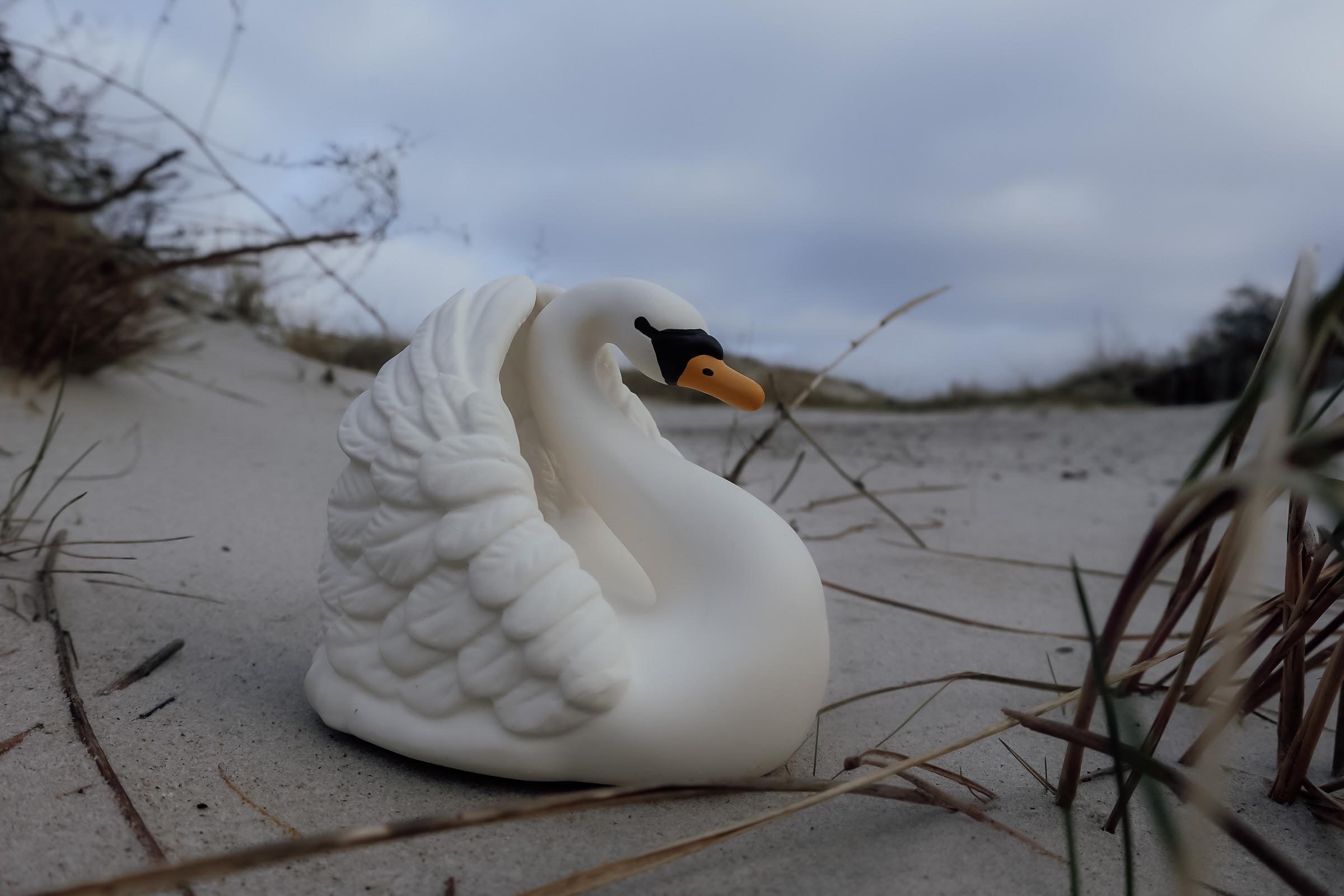 Natruba badedyr i naturgummi - Svane - Stor - Badedyr - MamaMilla