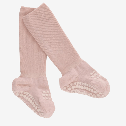 GoBabyGo bambus sokker med skridsikkert gummi - Soft rose - sokker - MamaMilla