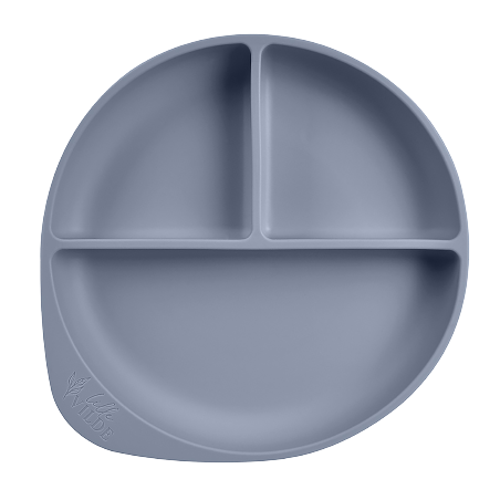 Lille Vilde - Silicone tallerken med sugekop - Blue - Spise-service - MamaMilla