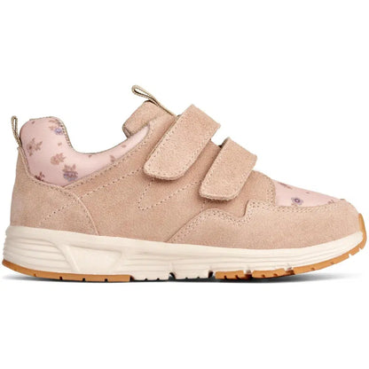 Wheat Toney Printet Velcro Sneaker - rose beige flowers - Sko - MamaMilla