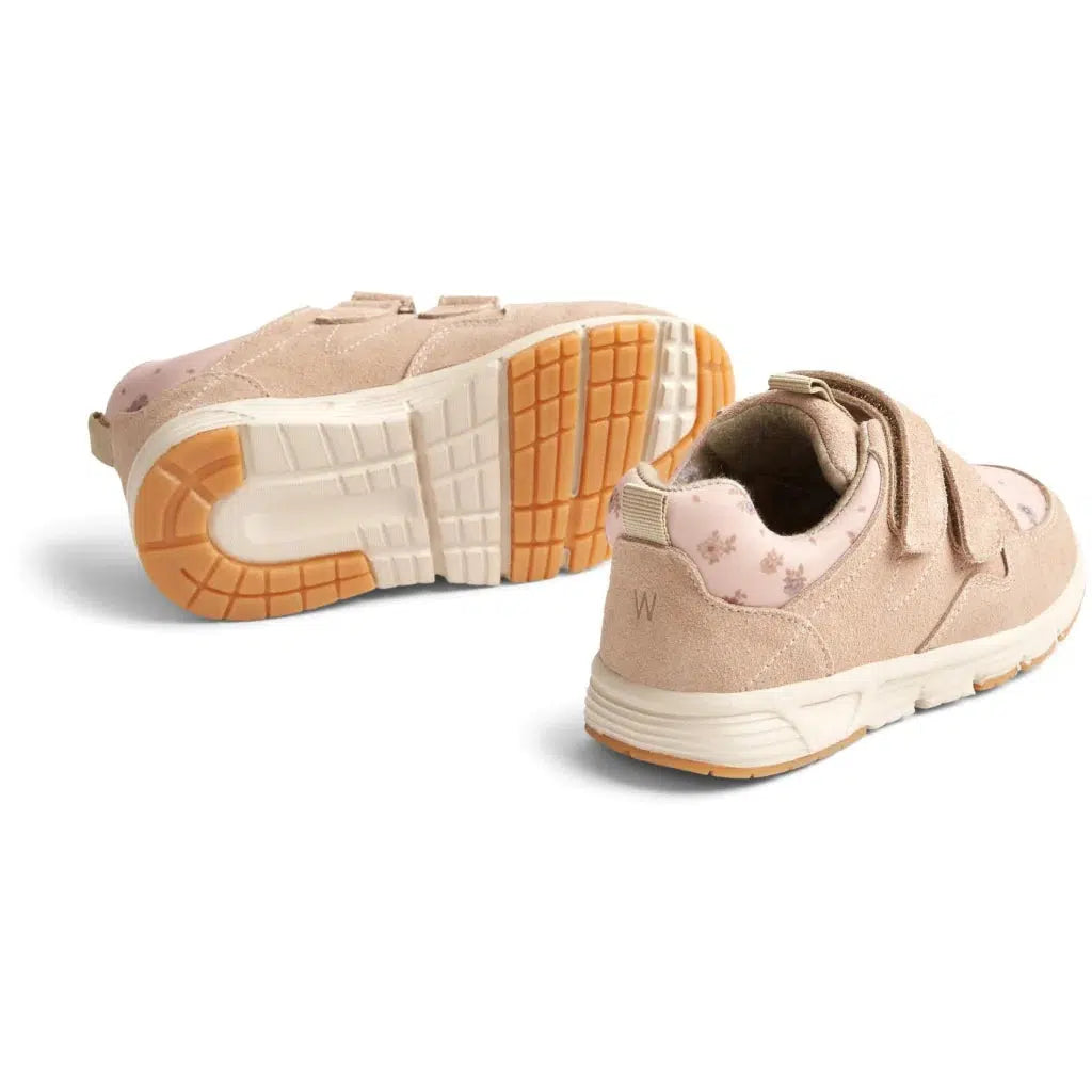 Wheat Toney Printet Velcro Sneaker - rose beige flowers - Sko - MamaMilla