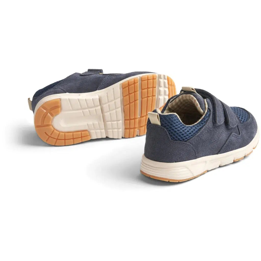 Wheat Toney Velcro Sneaker - Navy - Sko - MamaMilla