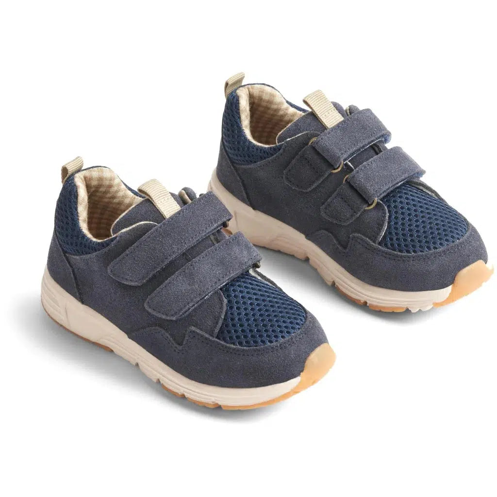 Wheat Toney Velcro Sneaker - Navy - Sko - MamaMilla