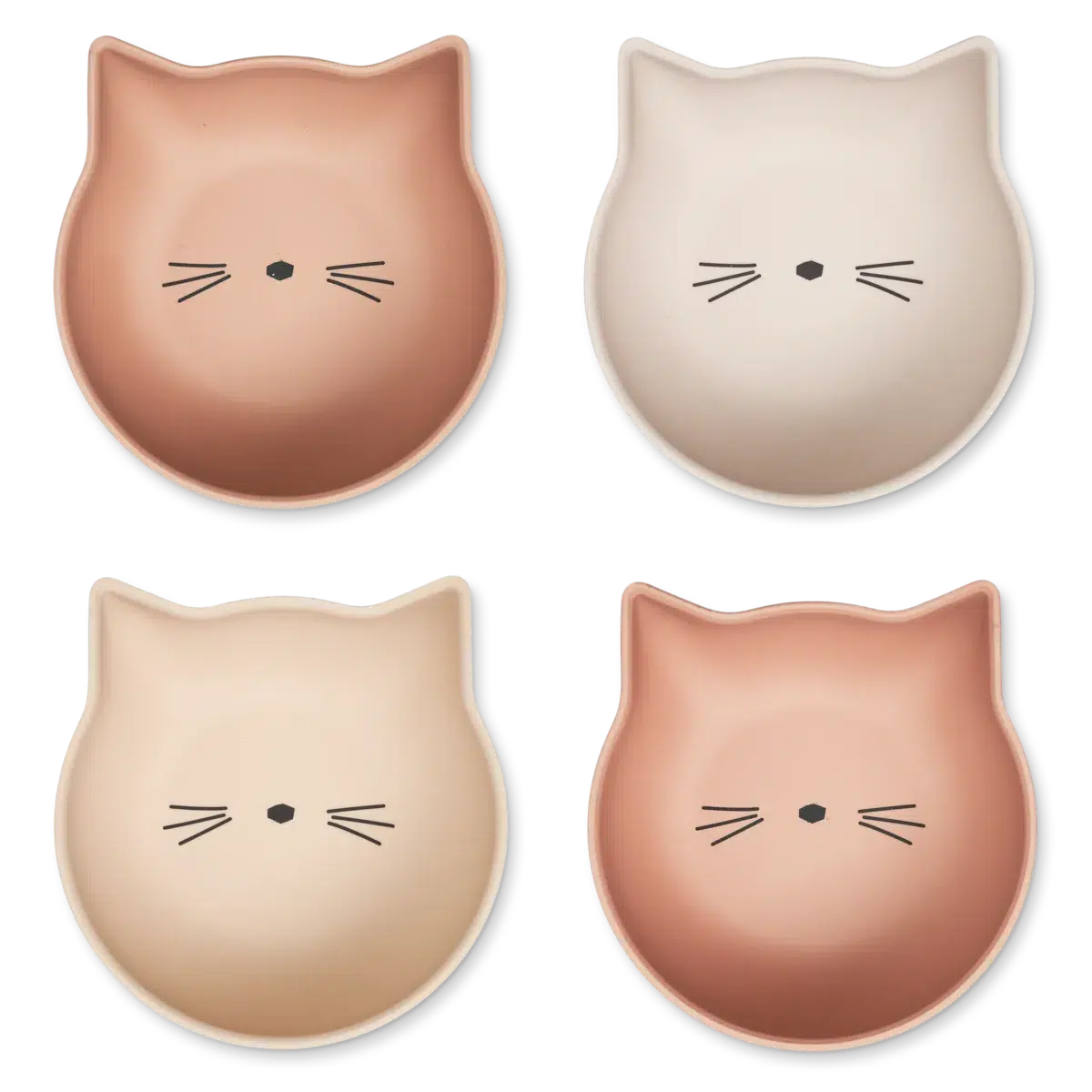 Liewood 4 pack skåle - Cat / Tuscany rose multi mix - Tallerken - MamaMilla