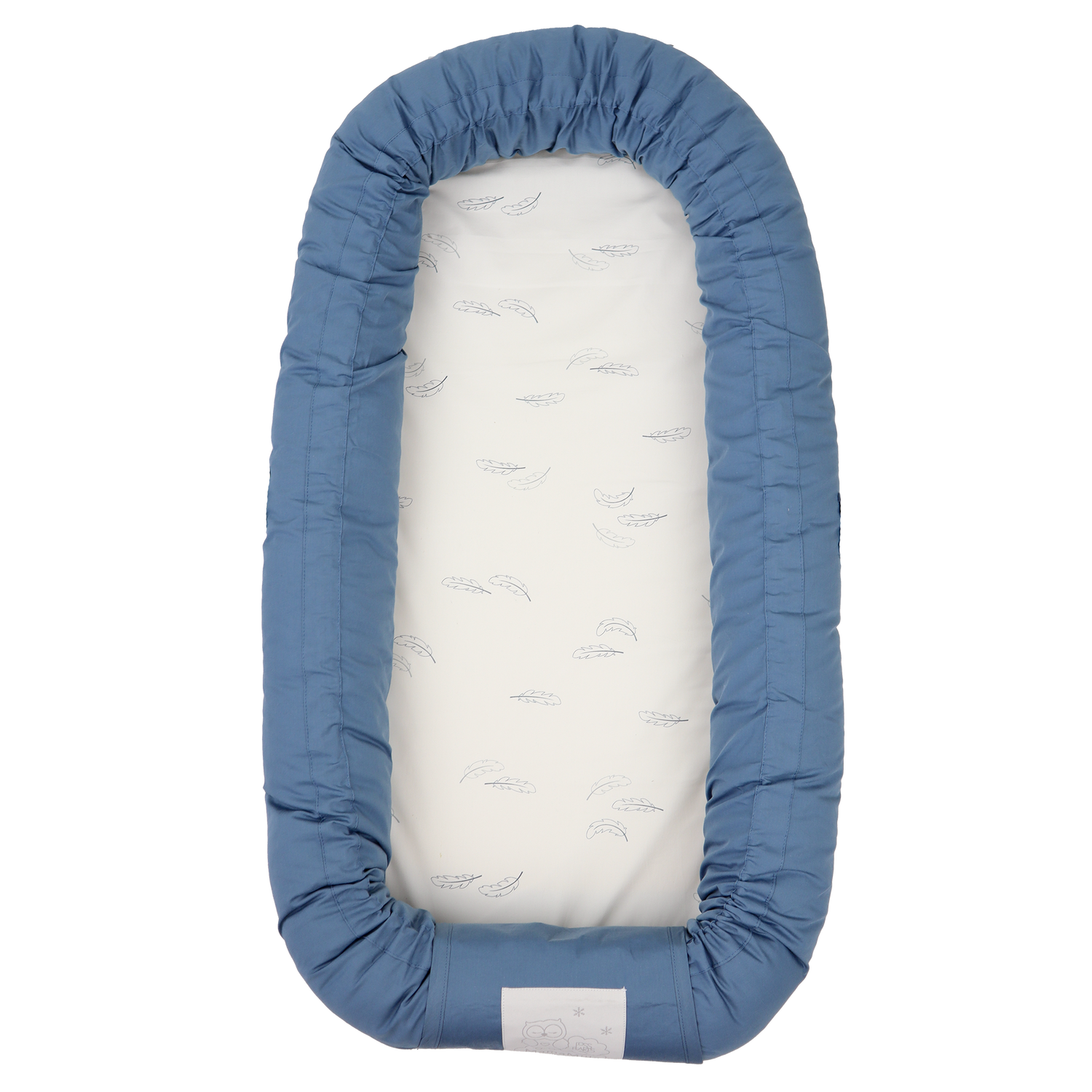 MamaMilla babynest med Fossflakes fyld - Dusty dark blue - Babynest - MamaMilla