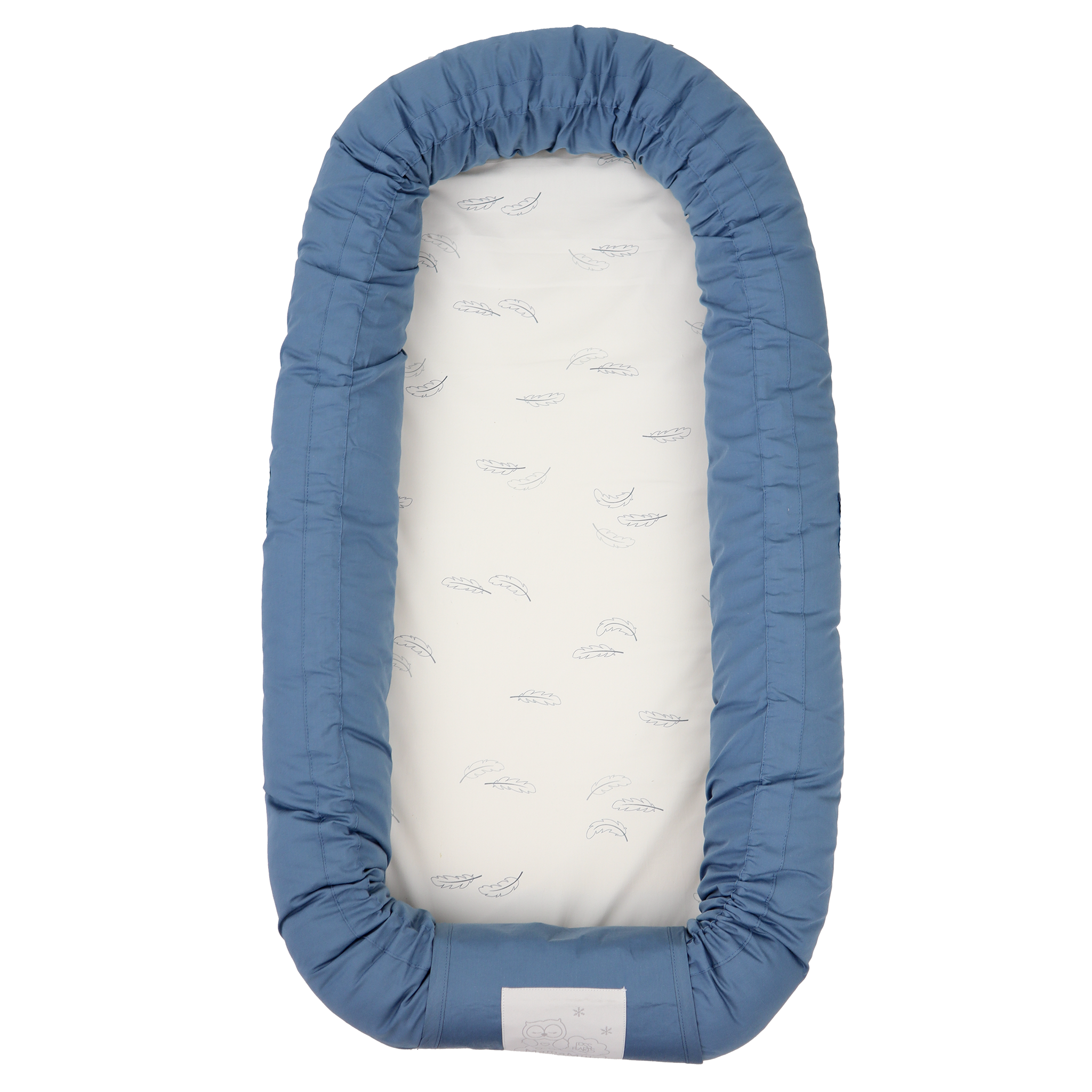 MamaMilla babynest med Fossflakes fyld - Dusty dark blue - Babynest - MamaMilla