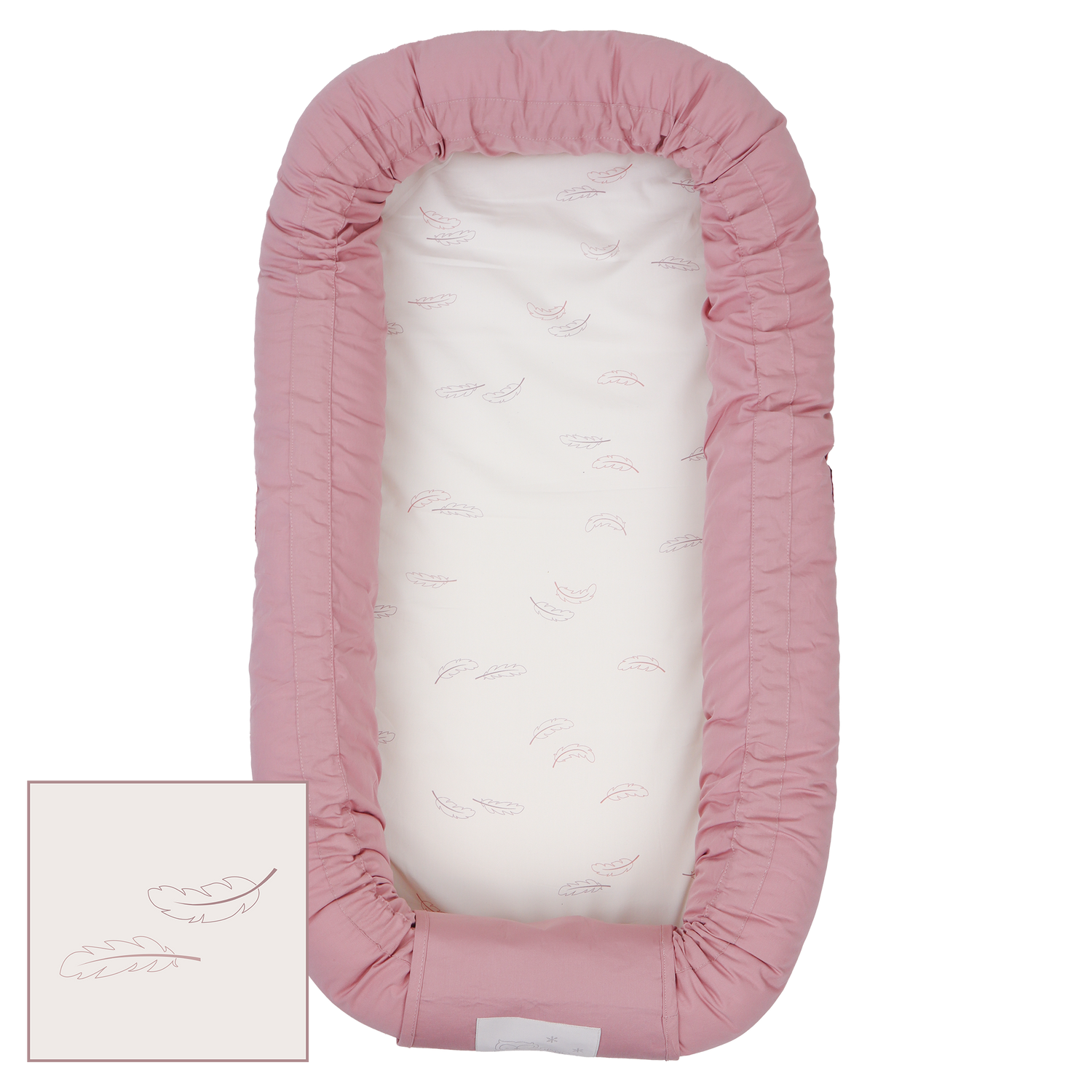 MamaMilla babynest med Fossflakes fyld - Dusty dark rose - Babynest - MamaMilla