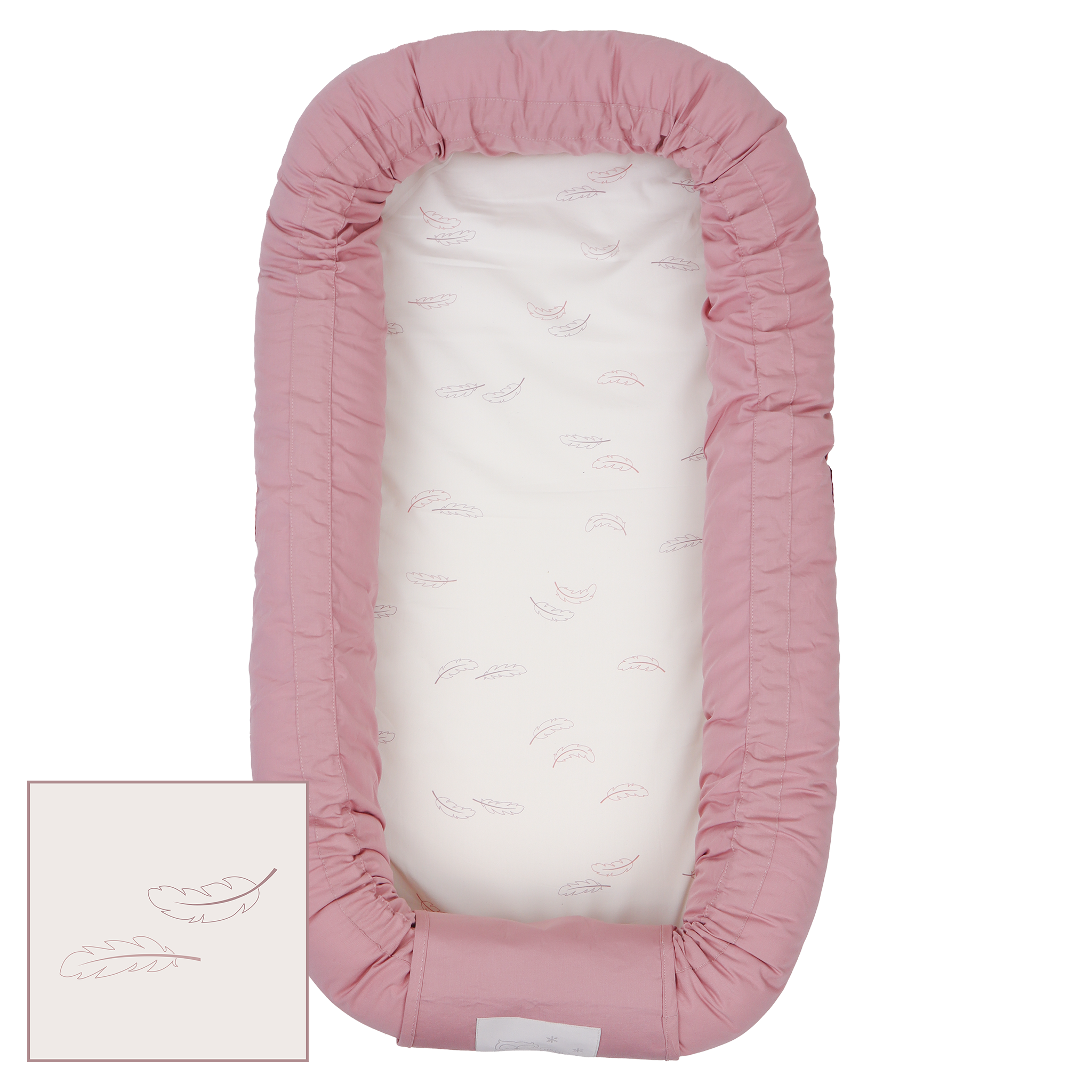 MamaMilla babynest med Fossflakes fyld - Dusty dark rose - Babynest - MamaMilla