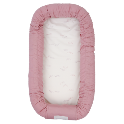 MamaMilla babynest med Fossflakes fyld - Dusty dark rose - Babynest - MamaMilla