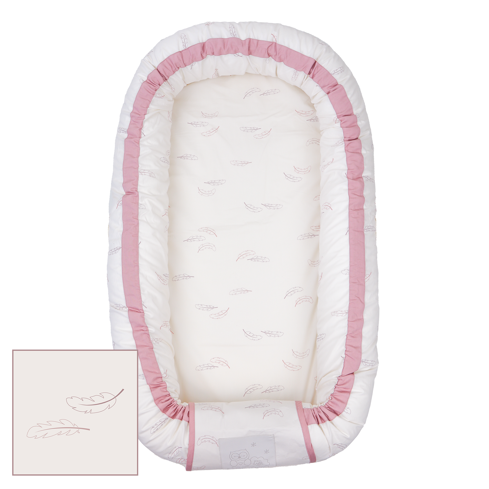 MamaMilla babynest med Fossflakes fyld - Rose feathers - Babynest - MamaMilla