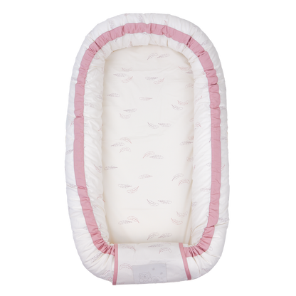 MamaMilla babynest med Fossflakes fyld - Rose feathers - Babynest - MamaMilla