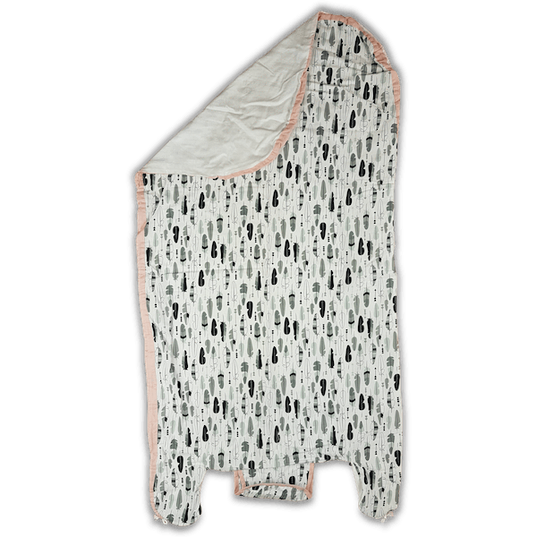 MamaMilla babynestcover med fjer - Hvid/Hvid/Rosa - Cover til babynest - MamaMilla