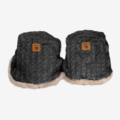 EasyGrow barnevognsmuffer i strik - Sort - Tilbehør til barnevogn - MamaMilla