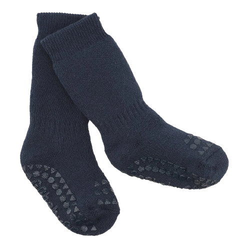 GoBabyGo sokker med skridsikkert gummi - Navy blue - sokker - MamaMilla