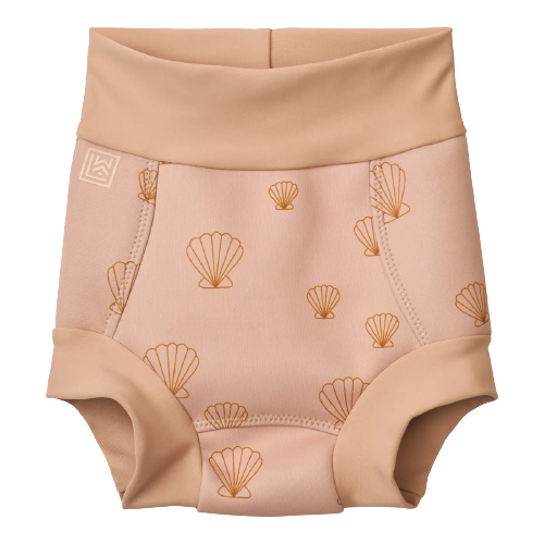 Liewood blebadebukser i neopren - Valentin Nappy - Sea shell / Pale tuscany - Badetøj - MamaMilla