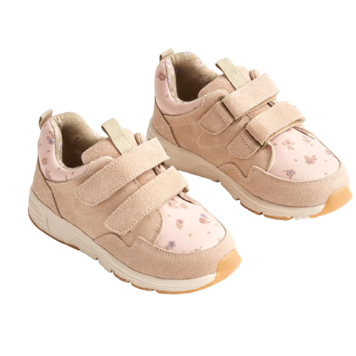 Wheat Toney Printet Velcro Sneaker - rose beige flowers - Sko - MamaMilla