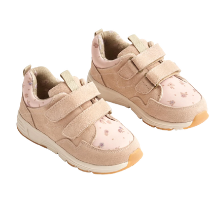 Wheat Toney Printet Velcro Sneaker - rose beige flowers - Sko - MamaMilla