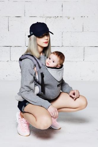 Love radius bæresele inkl. babyindsats - Hoodie carrier - Mørkegrå/Flanel Grey - bæresele - MamaMilla