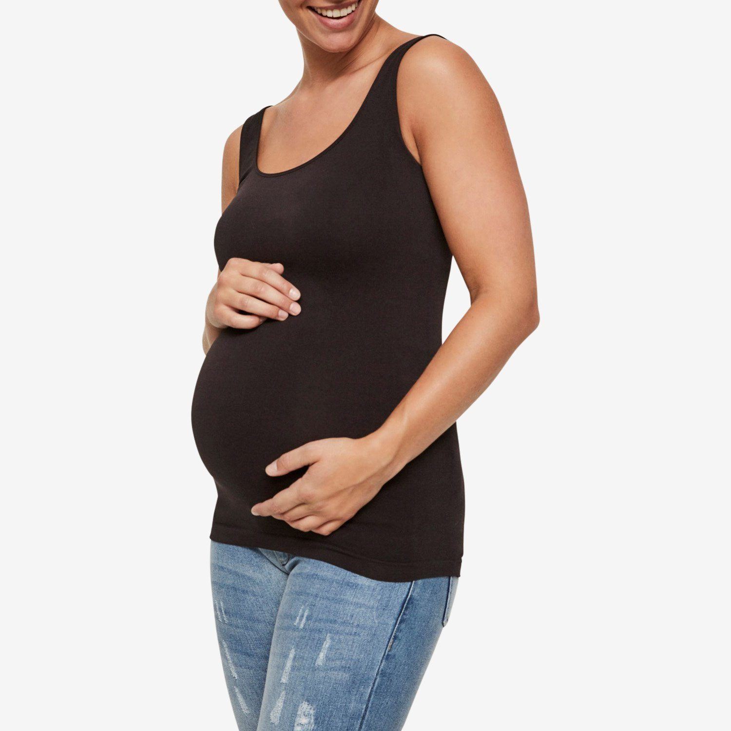 Mamalicious elastisk graviditetstop/ventetop - Sort - Graviditetstøj - MamaMilla