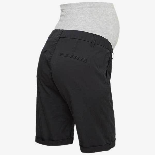 Mamalicious vente bermudashorts - Sort - Graviditetstøj - MamaMilla