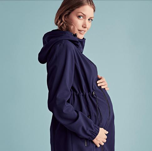 Mamalicious 3i1 softshell bære- og graviditetsjakke - Mørkeblå - Jakke - MamaMilla