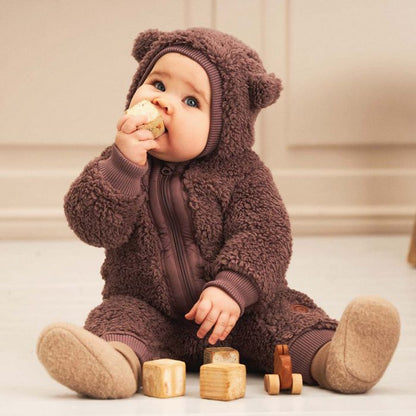 Müsli Fleece Køredragt med lynlås - Acorn - køredragt - MamaMilla