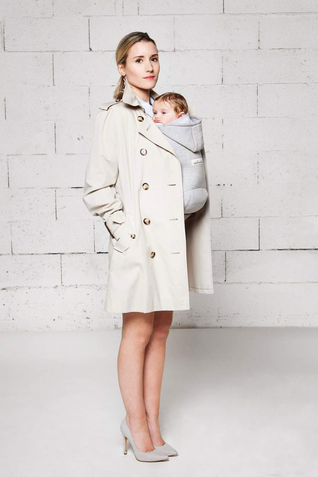 Love radius bæresele inkl. babyindsats - Hoodie carrier - Lysegrå/Athletic Grey - bæresele - MamaMilla