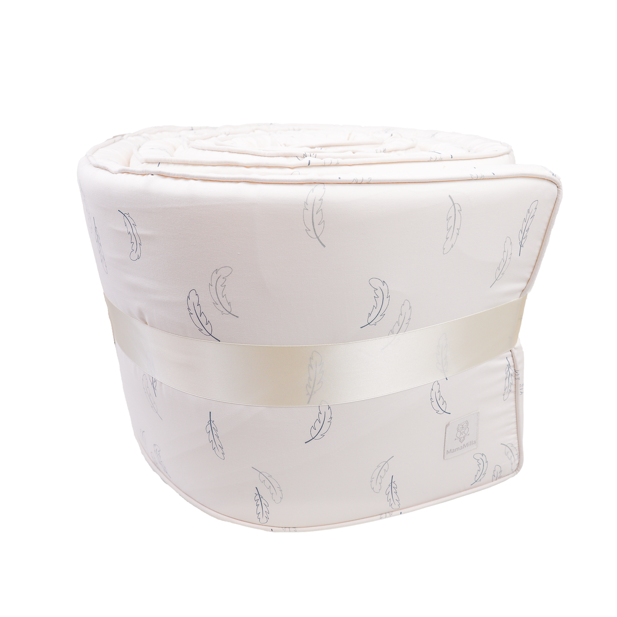 MamaMilla sengerand i økologisk bomuld - Blue feathers - Sengerand - MamaMilla